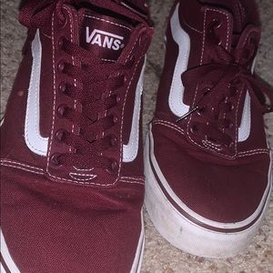Burgundy/ Maroon vans size 9.0 Men U.S